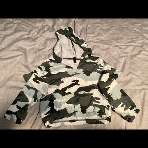 Cropped Camo Hoodie